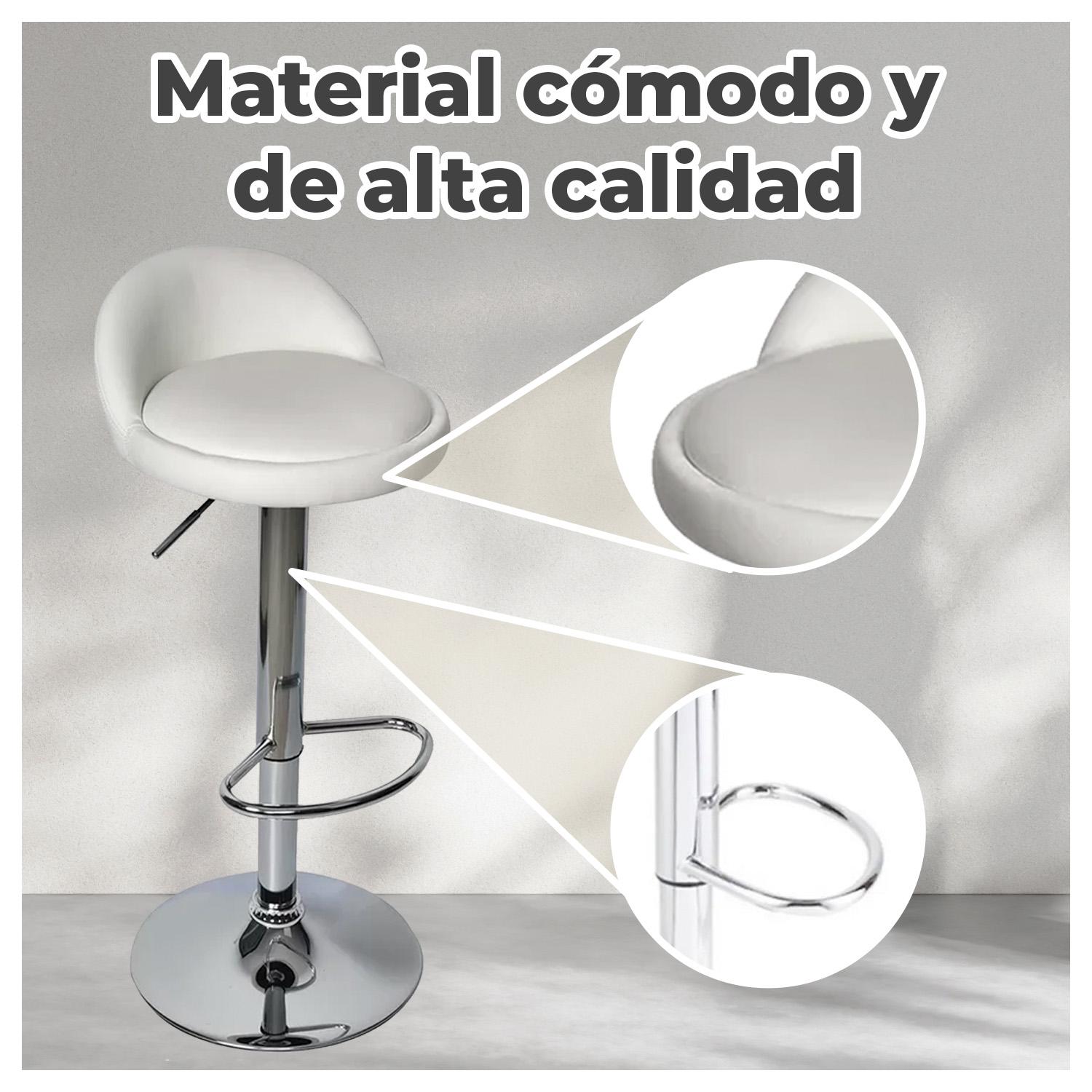 SILLA GLOBAL LATIN GROUP CUERO PACK 2 PISO BAR TABURETE - 3