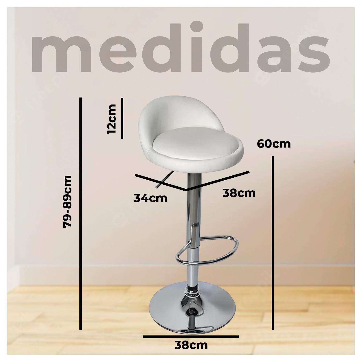 SILLA GLOBAL LATIN GROUP CUERO PACK 2 PISO BAR TABURETE - 5
