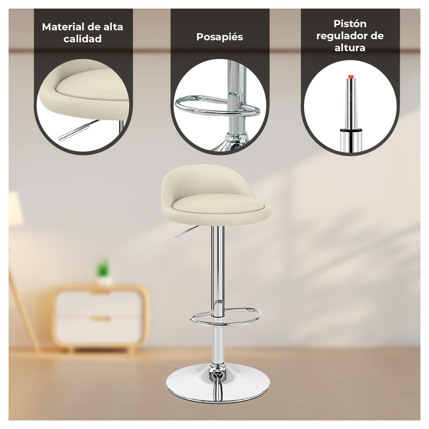 PACK 4 SILLAS PISO BAR TABURETE - 2
