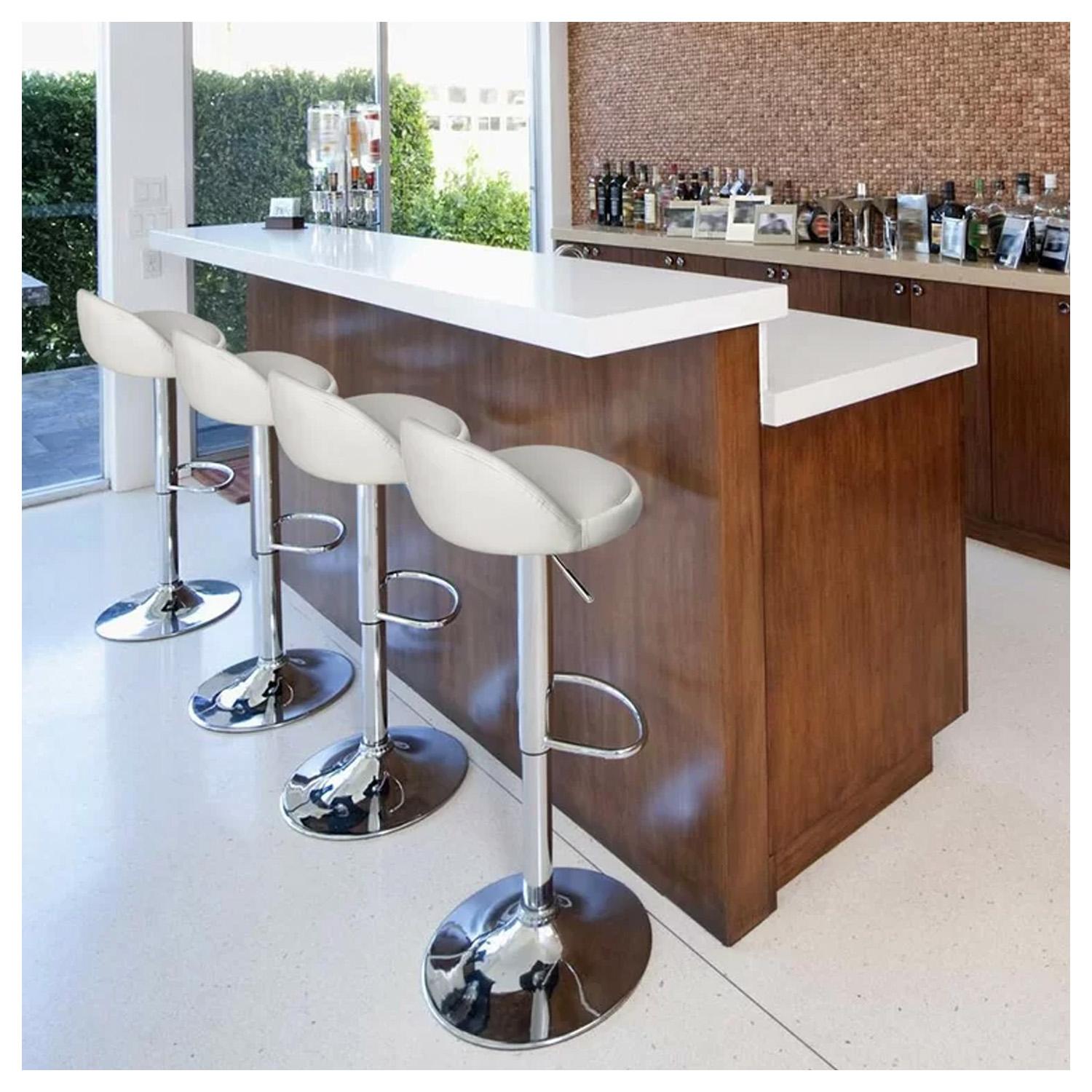 PACK 4 SILLAS PISO BAR TABURETE - 6
