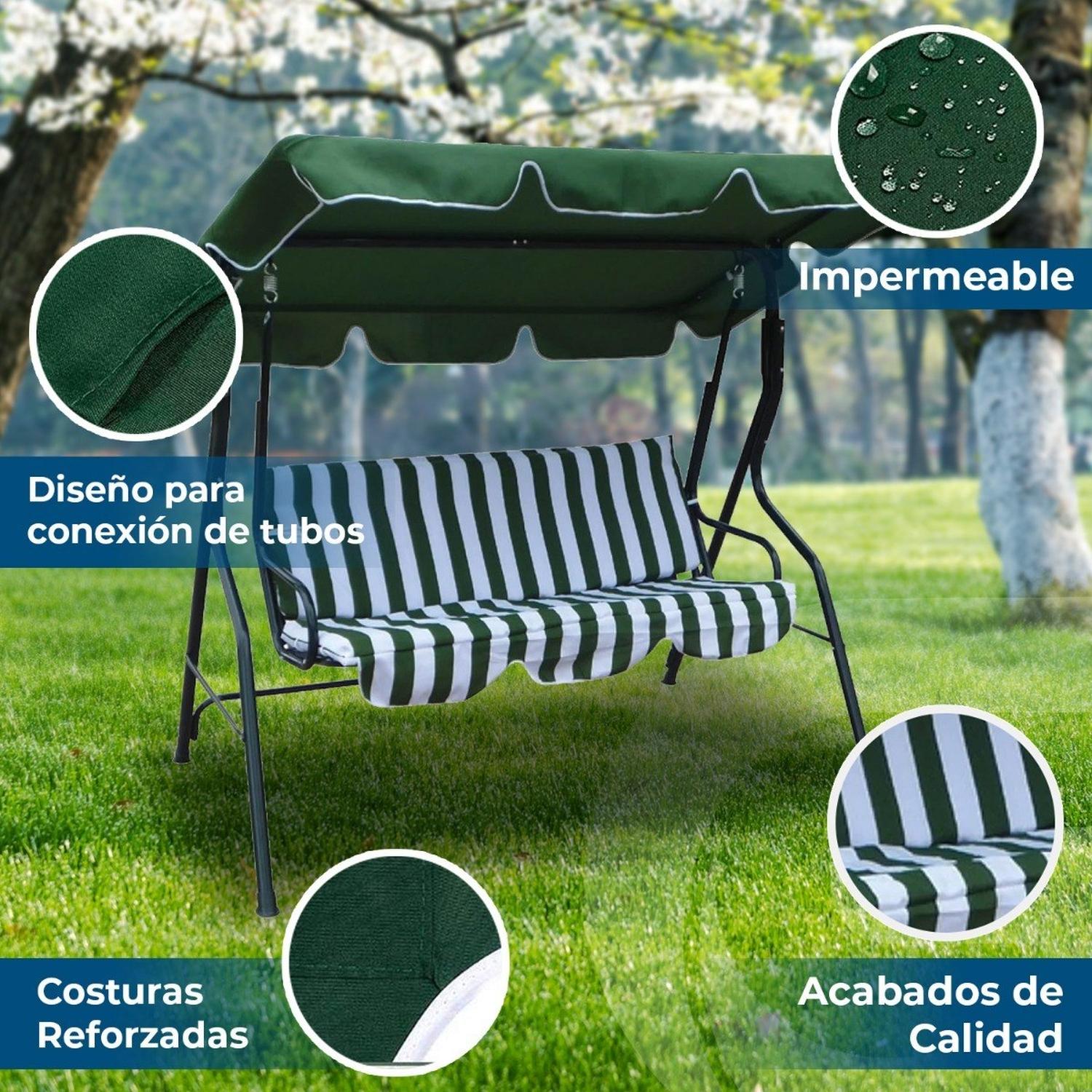 SILLA COLUMPIO PARA TERRAZA AL AIRE LIBRE PARA 3 PERSONAS - 2