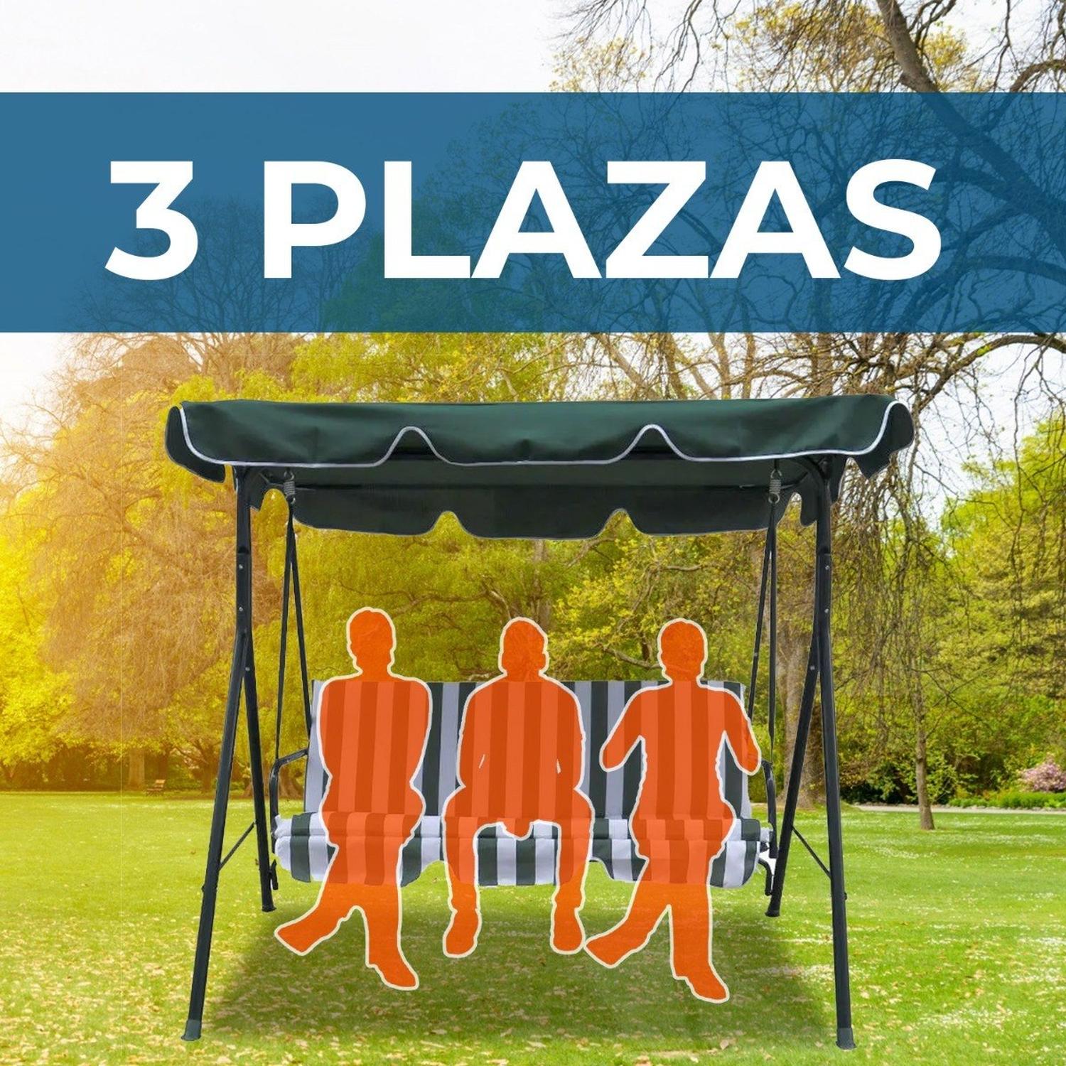 SILLA COLUMPIO PARA TERRAZA AL AIRE LIBRE PARA 3 PERSONAS - 4