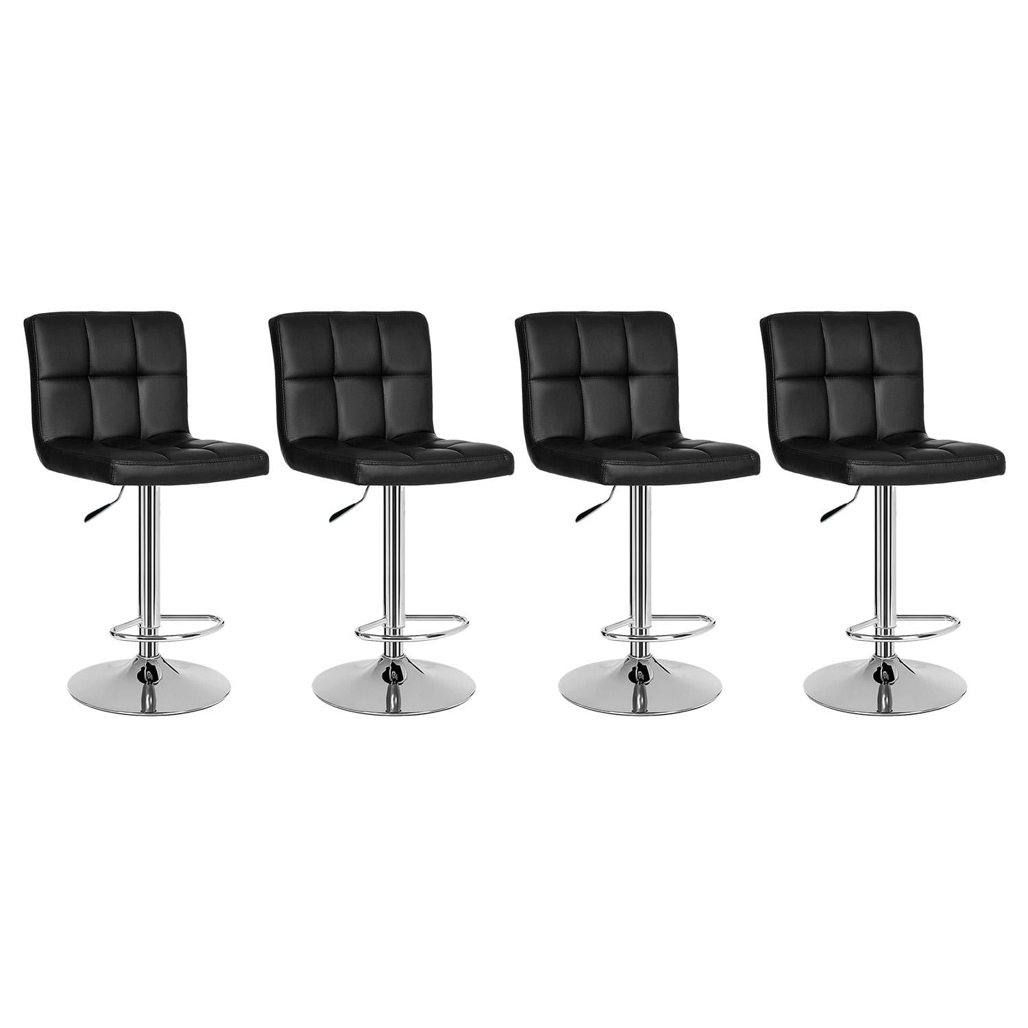 PACK 4 SILLA PISO BAR TABURETE CON RESPALDO CUADRADO - 1