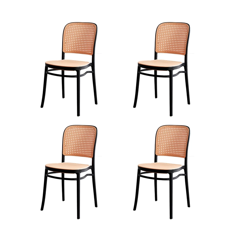 PACK 4 SILLAS DE COMEDOR CON AGUJERO ARYA MARRON - 1