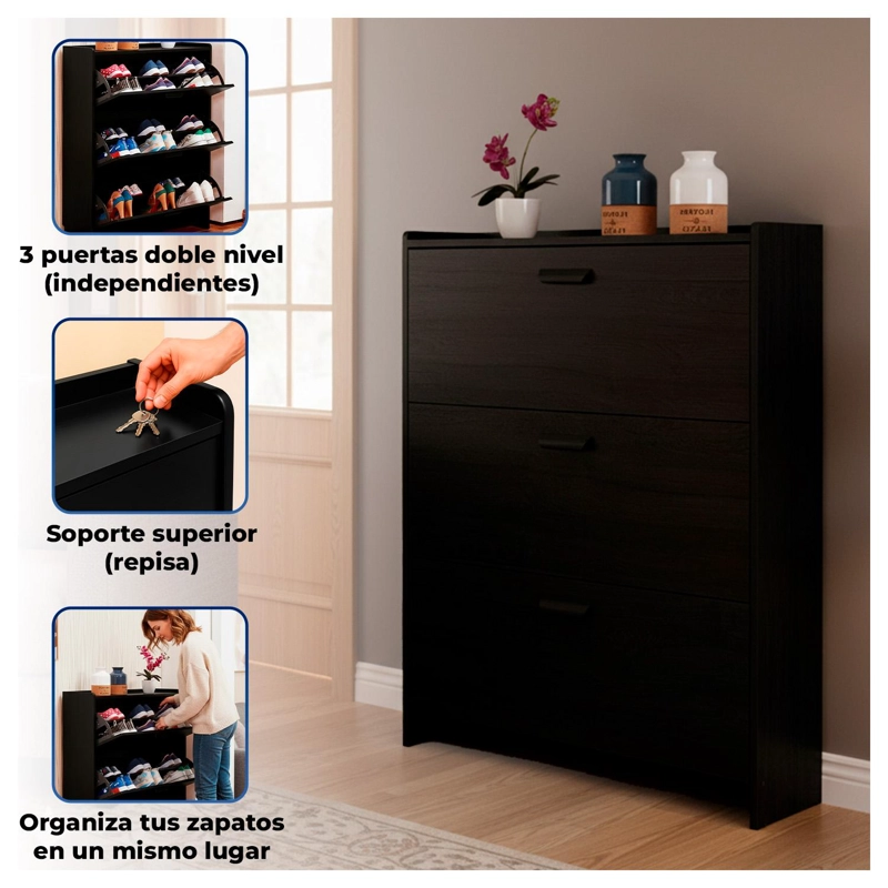 MUEBLE ZAPATERO ORGANIZADOR ESTANTE PARA ZAPATOS VTRIN - 2