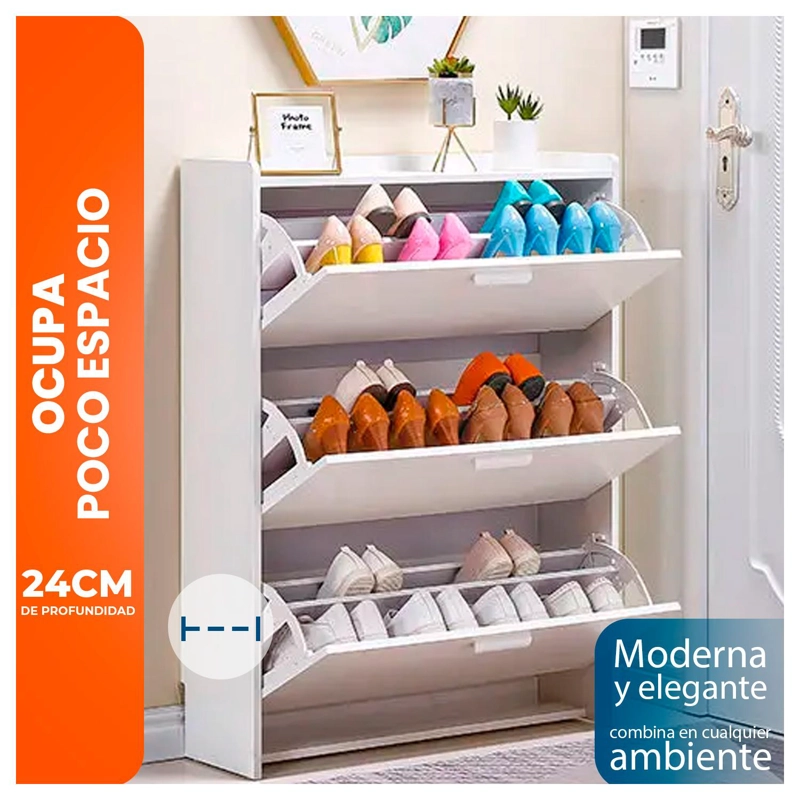 MUEBLE ZAPATERO ORGANIZADOR ESTANTE PARA ZAPATOS VTRIN - 3