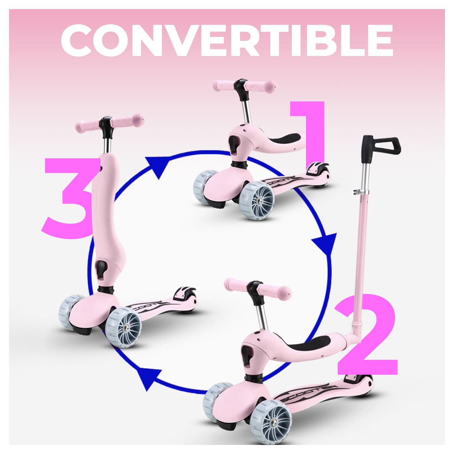 SCOOTER GLOBAL LATIN GROUP MONOPATÍN 3 EN 1 CON ASIENTO Y RUEDAS - 3