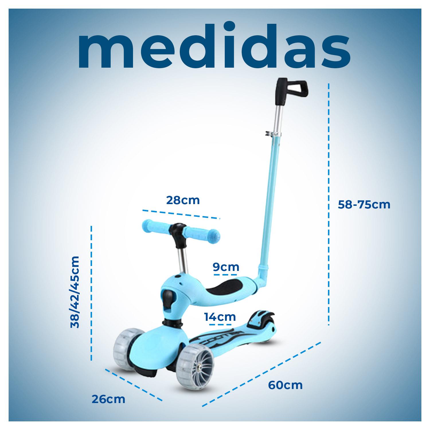 SCOOTER GLOBAL LATIN GROUP MONOPATÍN 3 EN 1 CON ASIENTO Y RUEDAS - 5