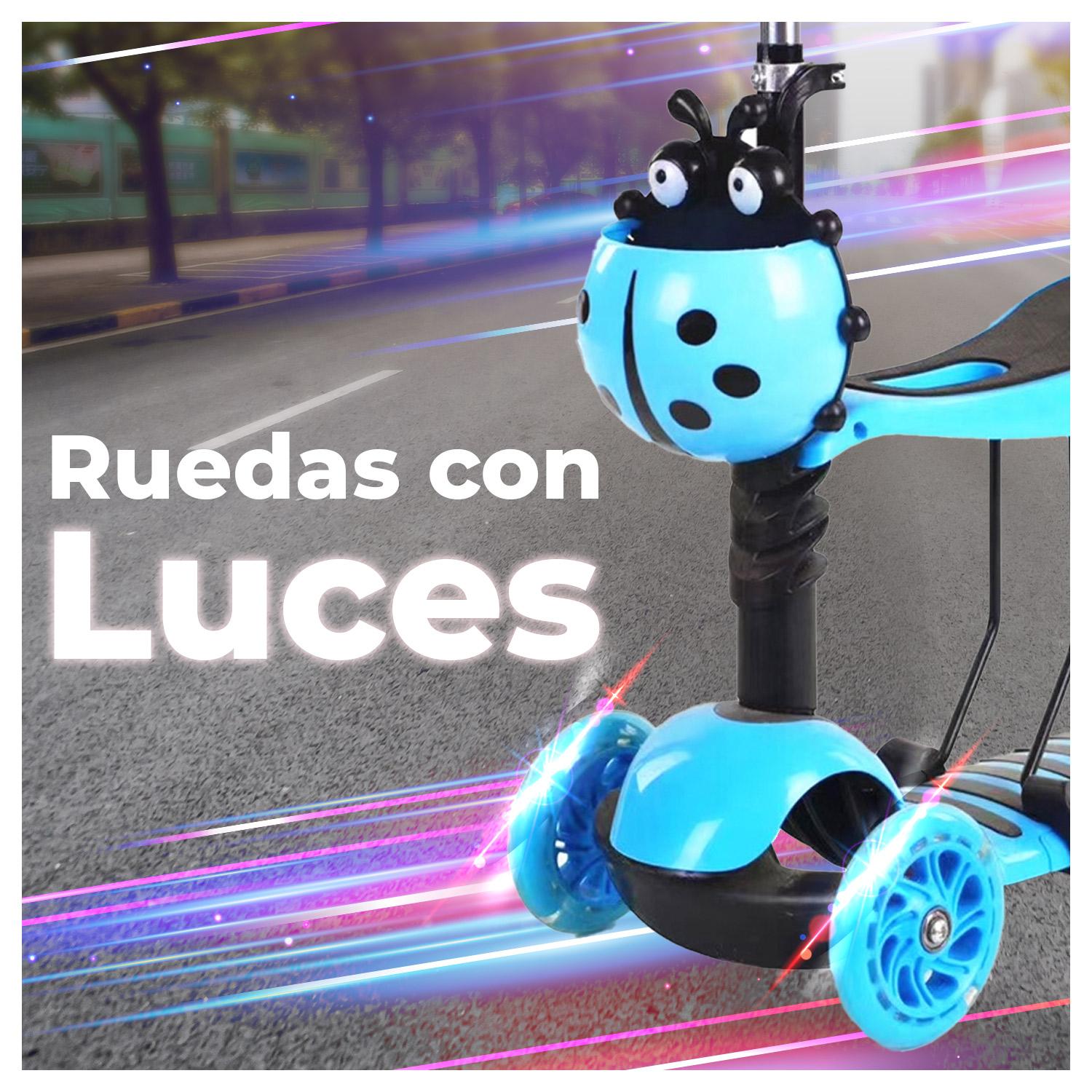 SCOOTER MONOPATÍN 3 EN 1 Y RUEDAS CON LUCES LED - 3