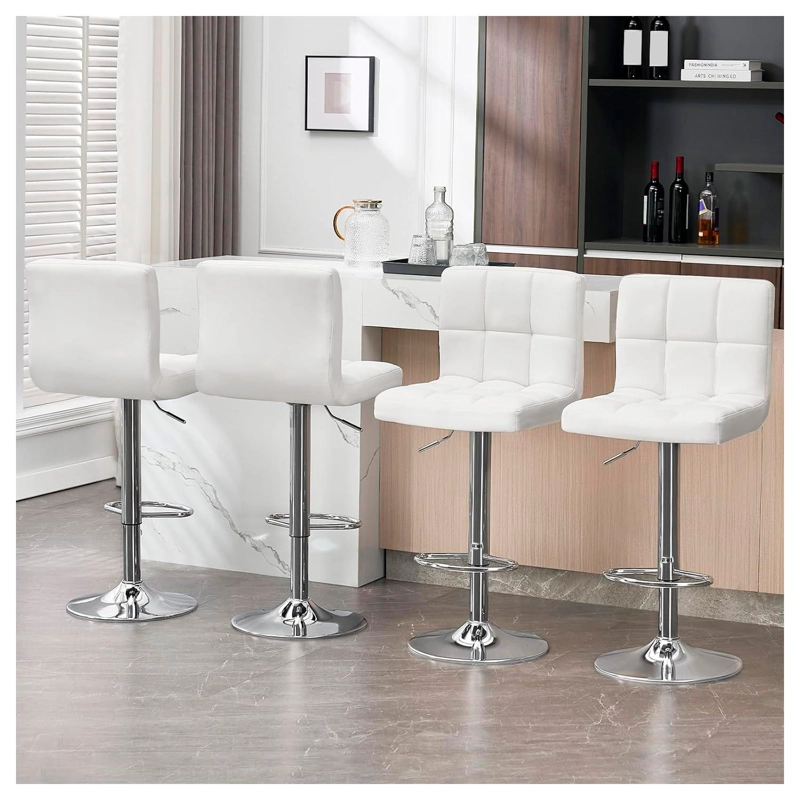 PACK 6 SILLAS TABURETE TIPO BAR AJUSTABLE 60-80CM CON RESPALDO - 5