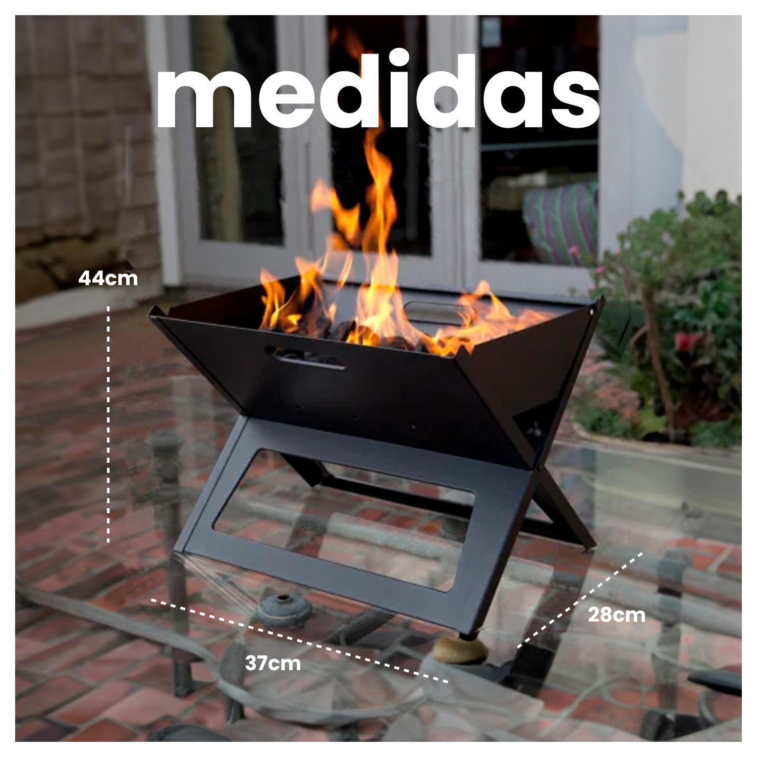 MINI PARRILLERA PORTÁTIL PLEGABLE DE CARBÓN PARA ASADOS - 6
