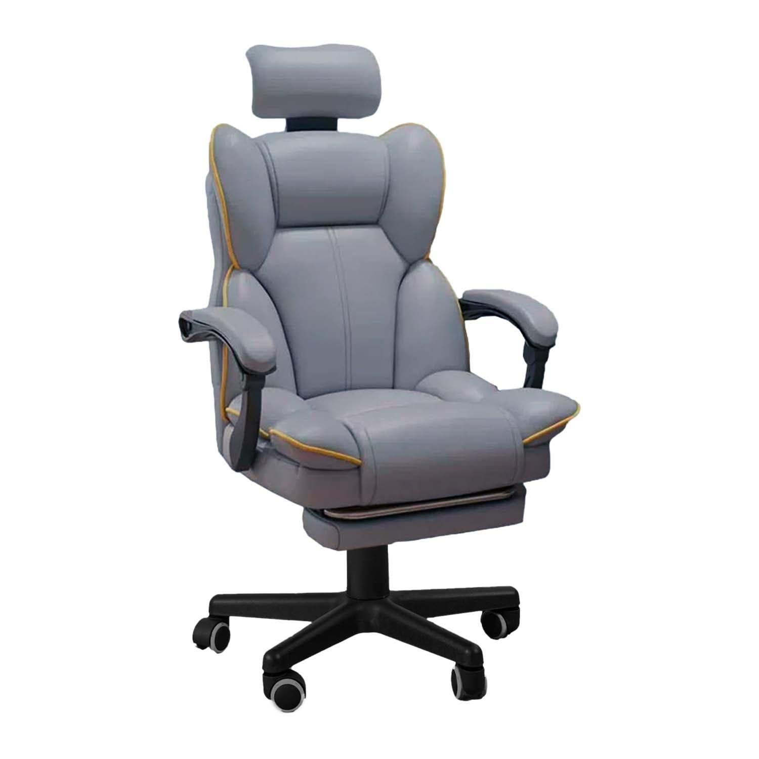 SILLA ERGONOMICA EJECUTIVA DE OFICINA PARA ESCRITORIO RECLINABLE CON APOYAPIE S