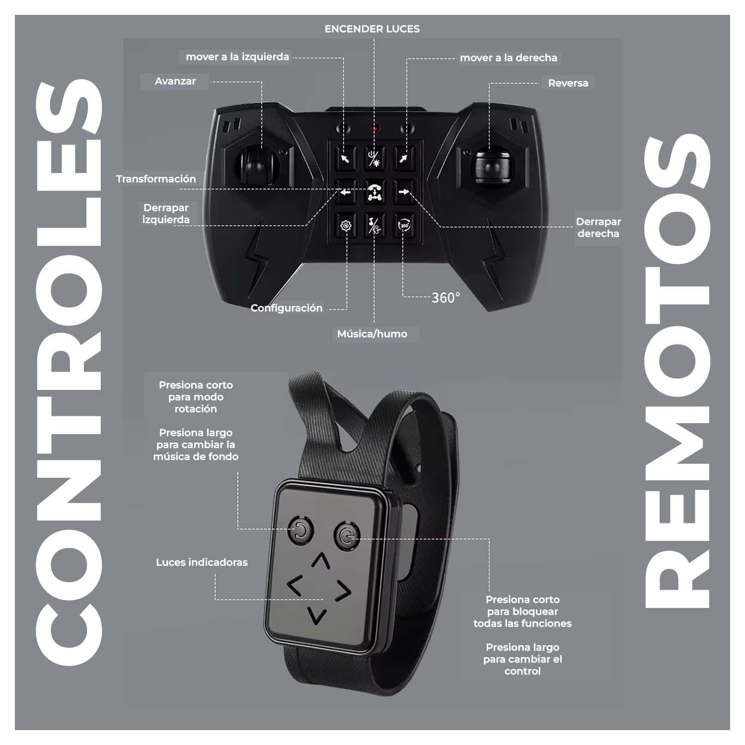 AUTO CONTROL REMOTO, GESTOS 4WD Y GIROS 360° - 3