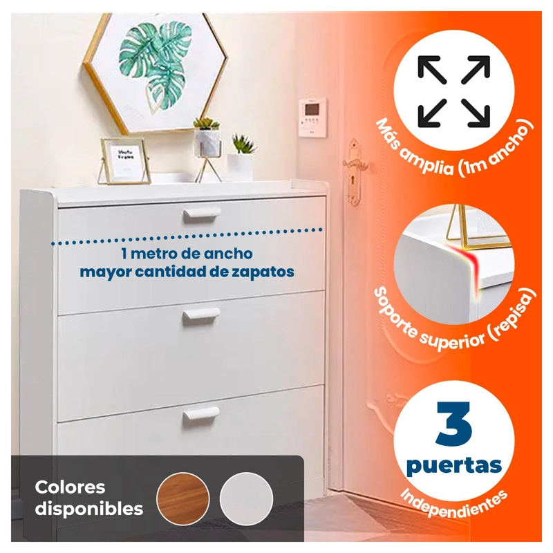 ZAPATERO MUEBLE ORGANIZADOR VTRIN XXL PARA 25 PARES Y TALLAS HASTA 45 - 2
