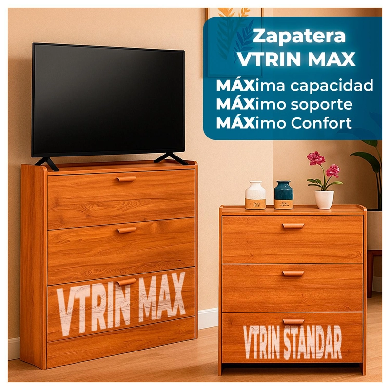 ZAPATERO MUEBLE ORGANIZADOR VTRIN XXL PARA 25 PARES Y TALLAS HASTA 45 - 3