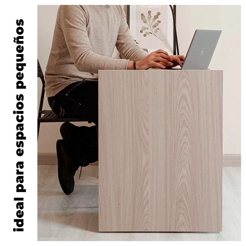ESCRITORIO MUEBLE OFICINA 128 CM CON ESTANTES COMPACTO - 4