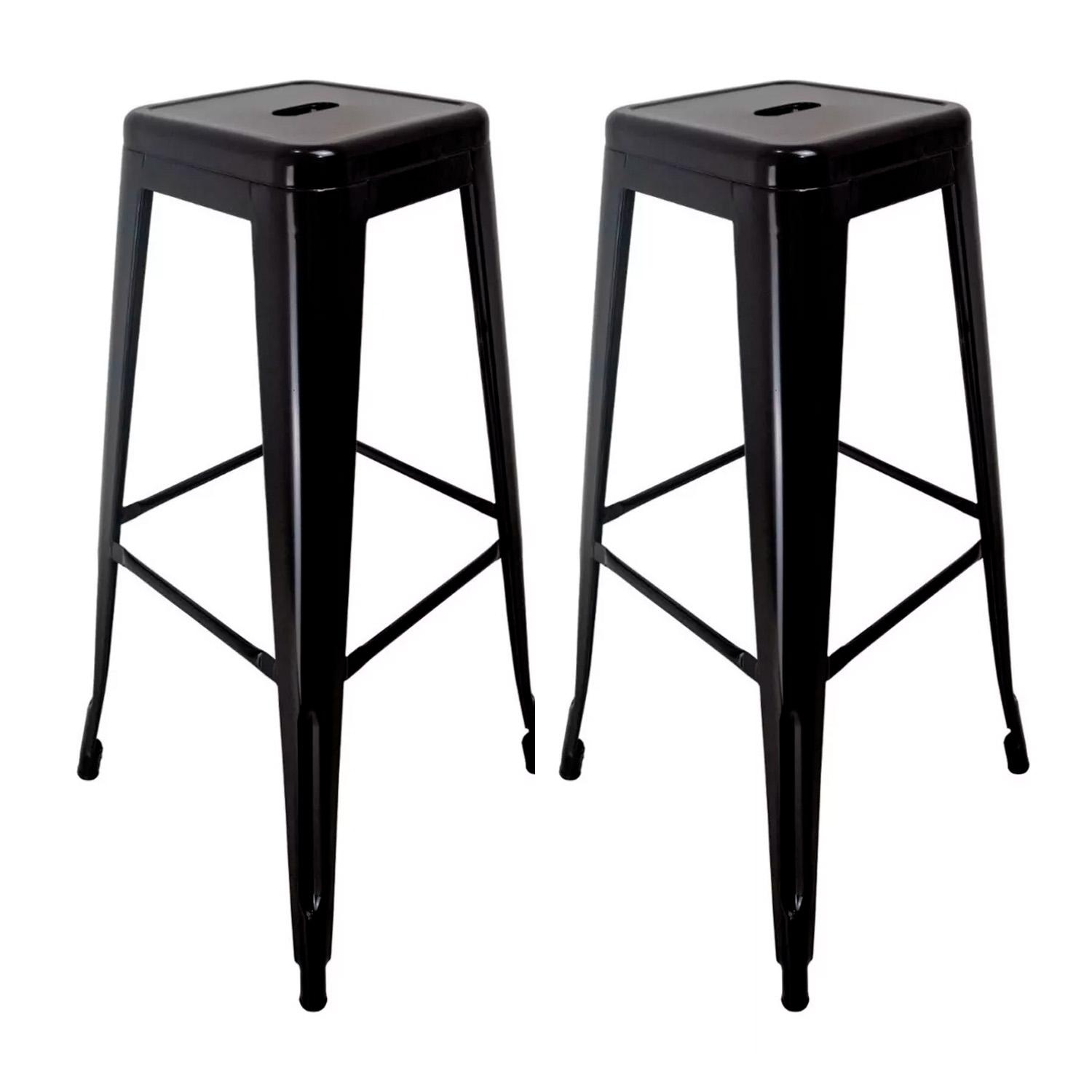 PACK 2 TABURETE EN ACERO IDEAL PARA BARES, COCINA Y RESTAURANTE - 1