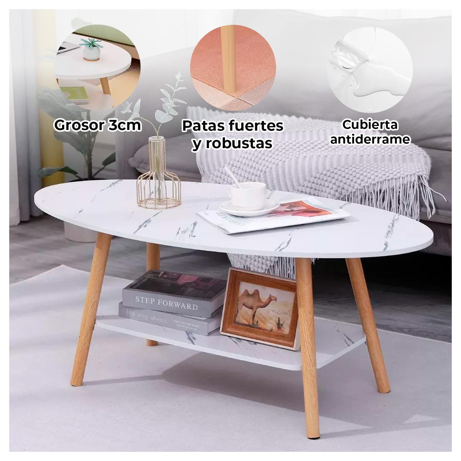 MESA DE CENTRO ELEGANTE PARA SALA CON EFECTO MARMOL - 2
