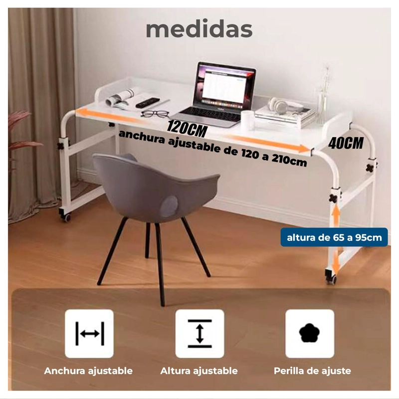 MESA PORTATIL AJUSTABLE IDEAL PARA TRABAJAR Y ESTUDIAR - 5