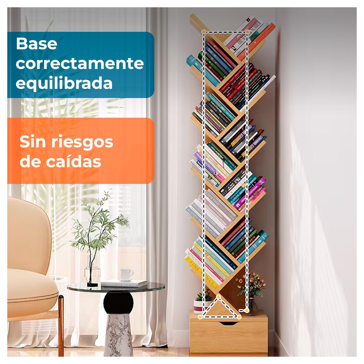LIBRERO INNOVADOR EN ZIGZAG PARA HOGAR Y OFICINA - 3