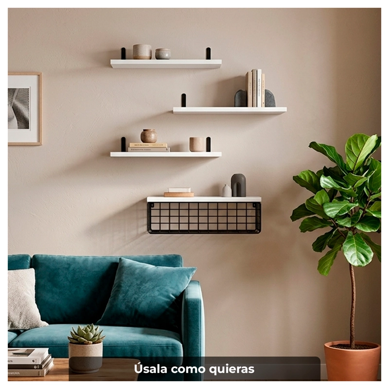 REPISAS FLOTANTES MODERNAS DISEÑO MINIMALISTA Y FUNCIONAL - 4