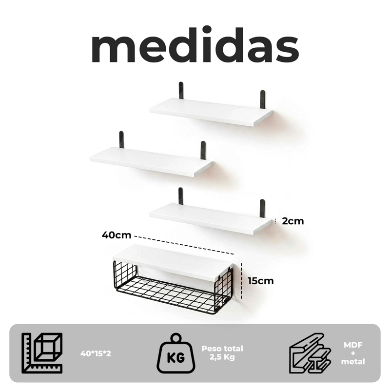 REPISAS FLOTANTES MODERNAS DISEÑO MINIMALISTA Y FUNCIONAL - 6