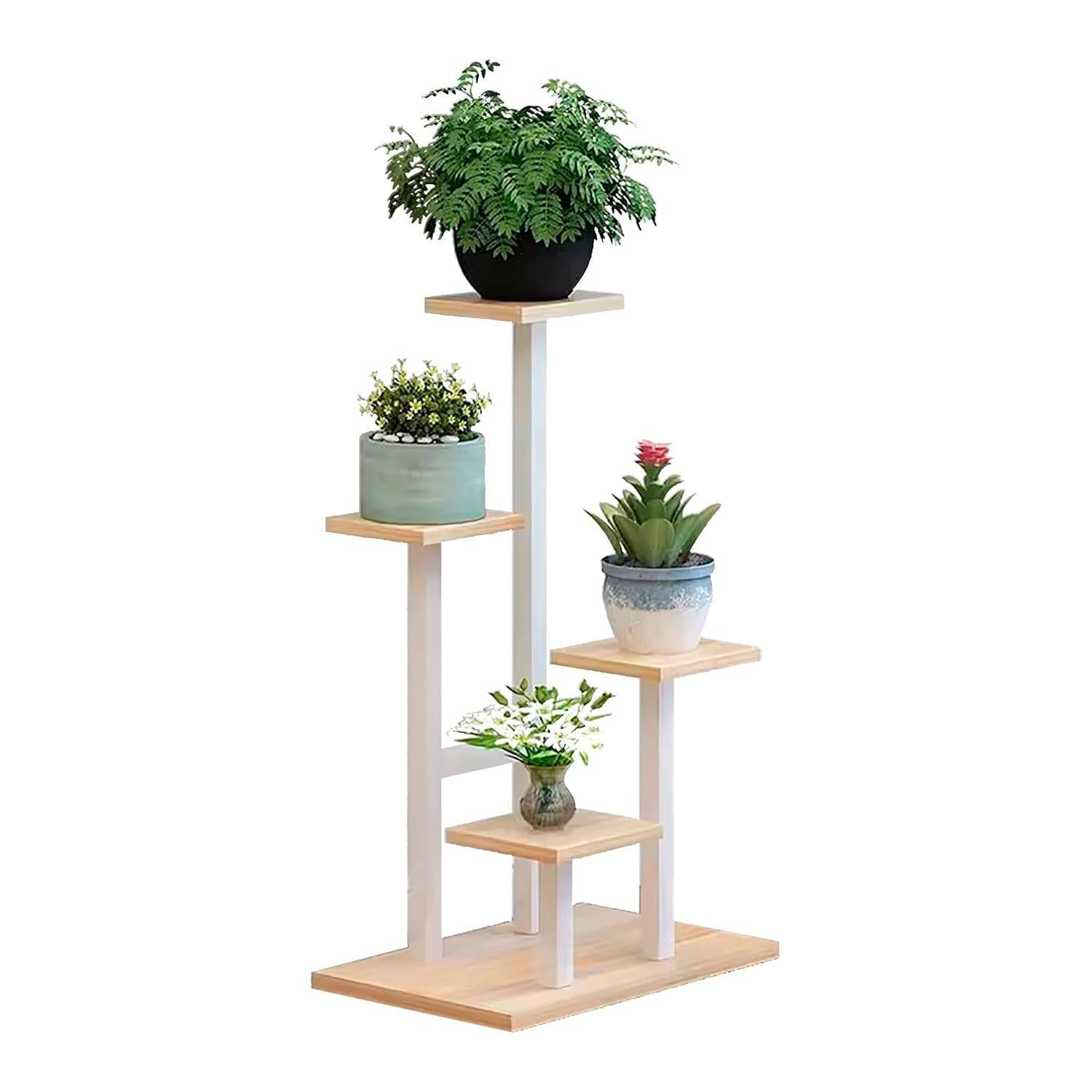 ESTANTE PARA PLANTAS DE MADERA SOPORTE DECORATIVO MULTIUSO - 1