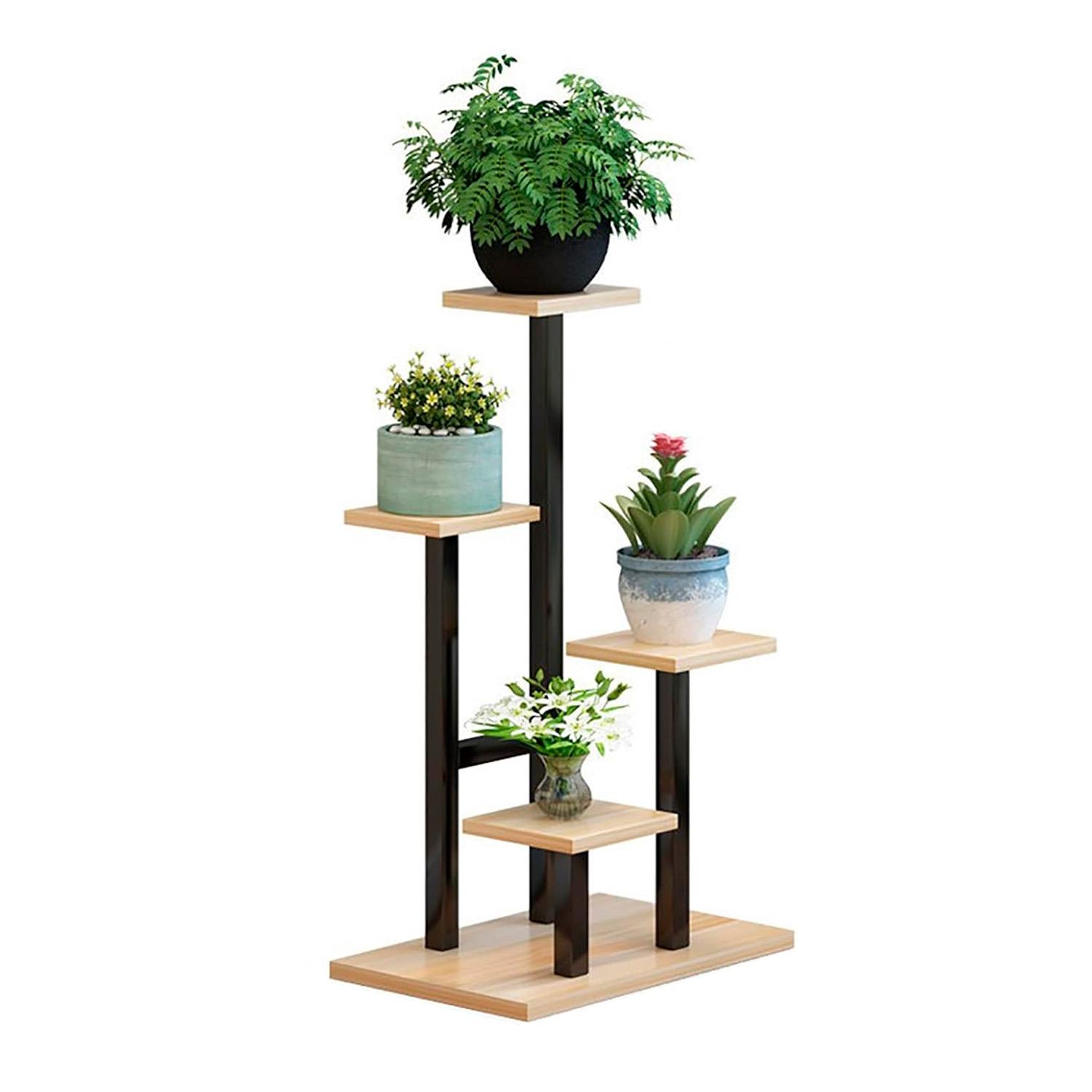 ESTANTE PARA PLANTAS DE MADERA SOPORTE DECORATIVO MULTIUSO - 7