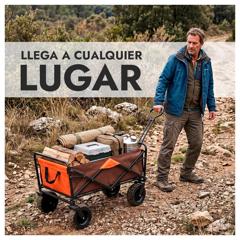 CARRO CARGA PLEGABLE CON RUEDAS FERIA COMPRA MULTIUSO TRANSPORTADOR - 5