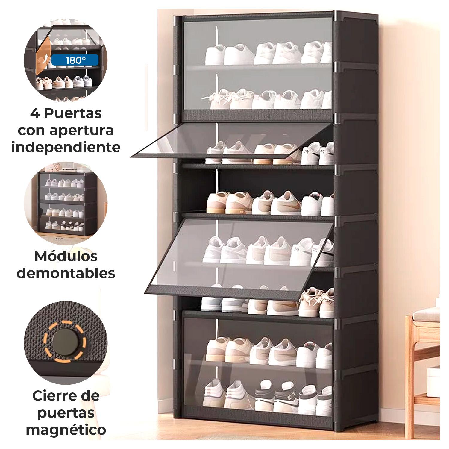 ZAPATERO VERTICAL CON TAPA PET 30X64X139CM 8 NIVELES - 2