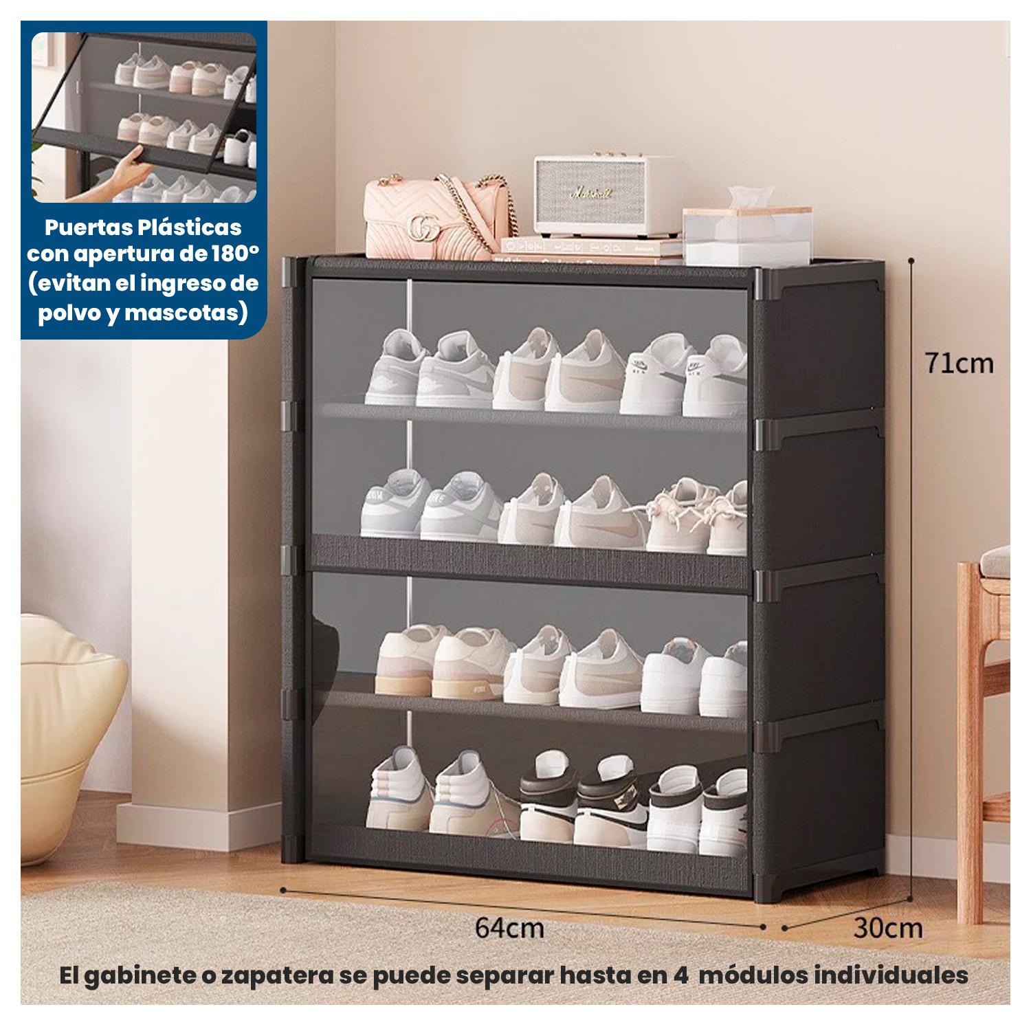 ZAPATERO VERTICAL CON TAPA PET 30X64X139CM 8 NIVELES - 4