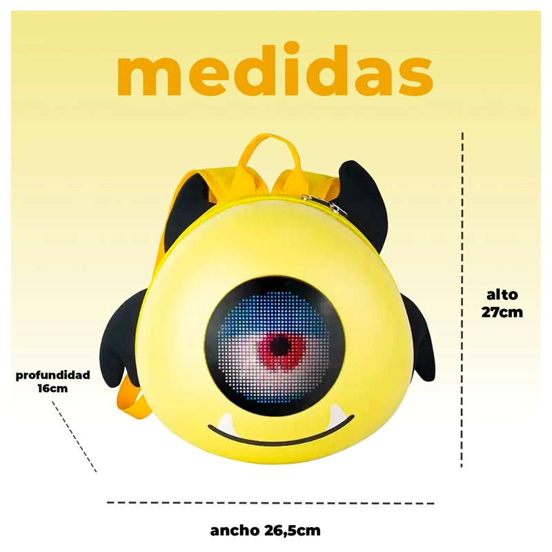 MOCHILA NIÑO VIAJE AVION INFANTIL DISEÑO LUZ LED ESCOLAR DIVERTIDA TAMAÑO 10.5 - 6