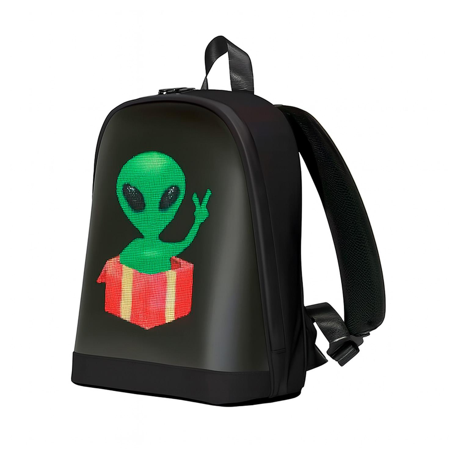MOCHILA LED PERSONALIZABLE CON PANTALLA ANIMADA Y POWER BANK - 1
