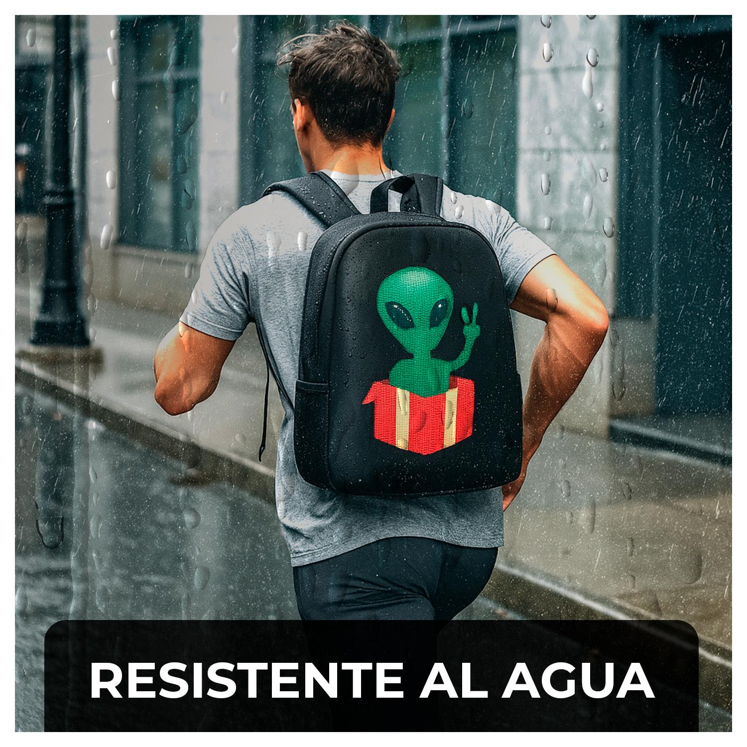 MOCHILA LED PERSONALIZABLE CON PANTALLA ANIMADA Y POWER BANK - 3
