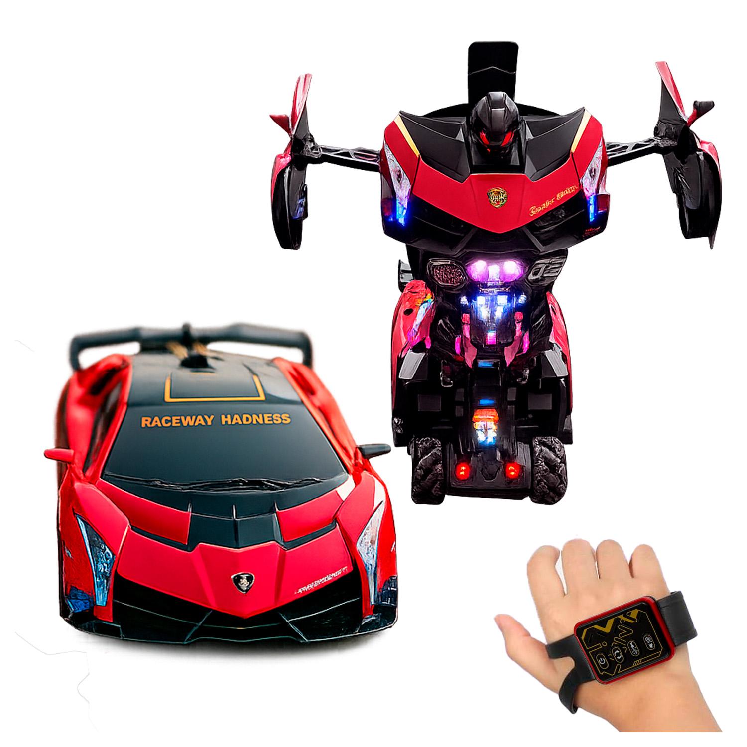 AUTO ROBOT TRANSFORMABLE CON LUCES LED JUGUETE INTERACTIVO PARA NIÑOS - 1