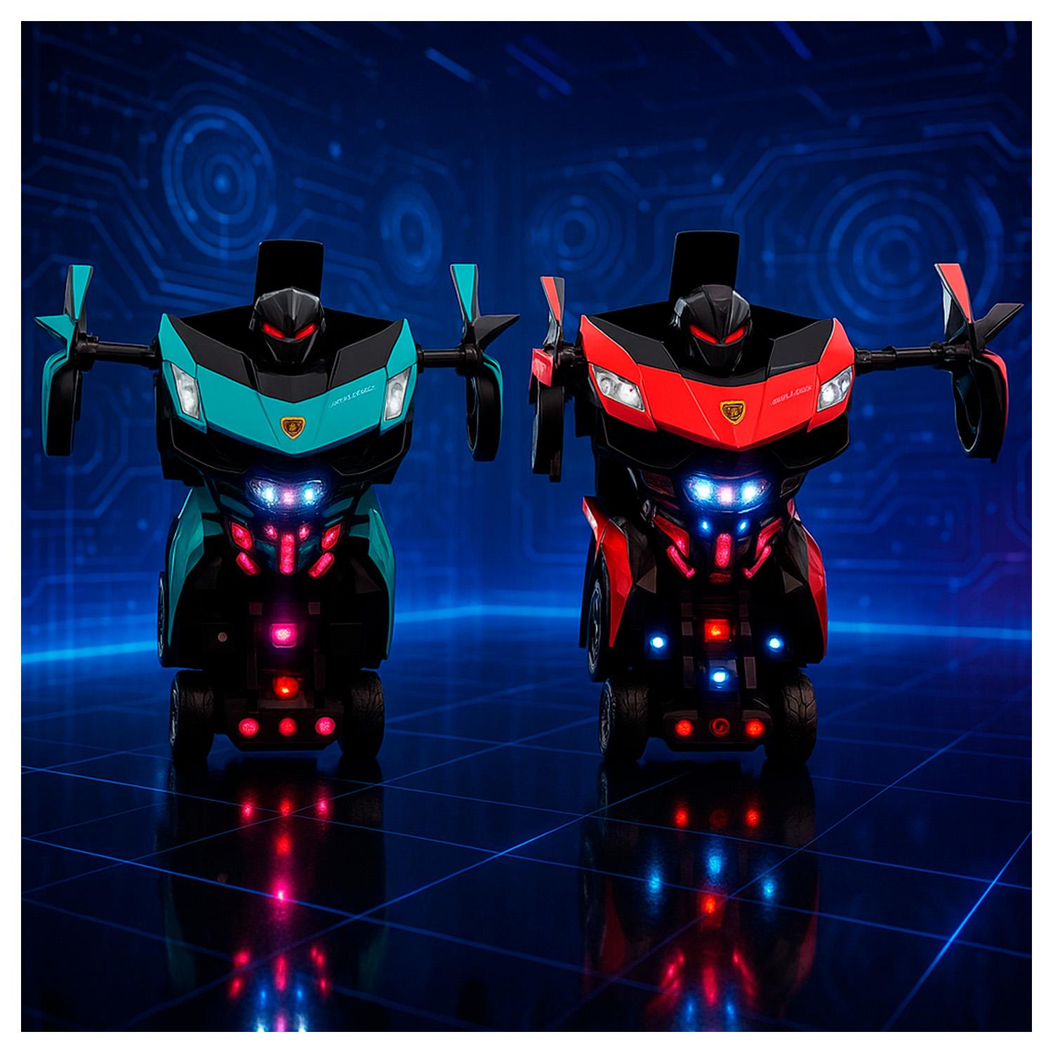 AUTO ROBOT TRANSFORMABLE CON LUCES LED JUGUETE INTERACTIVO PARA NIÑOS - 5
