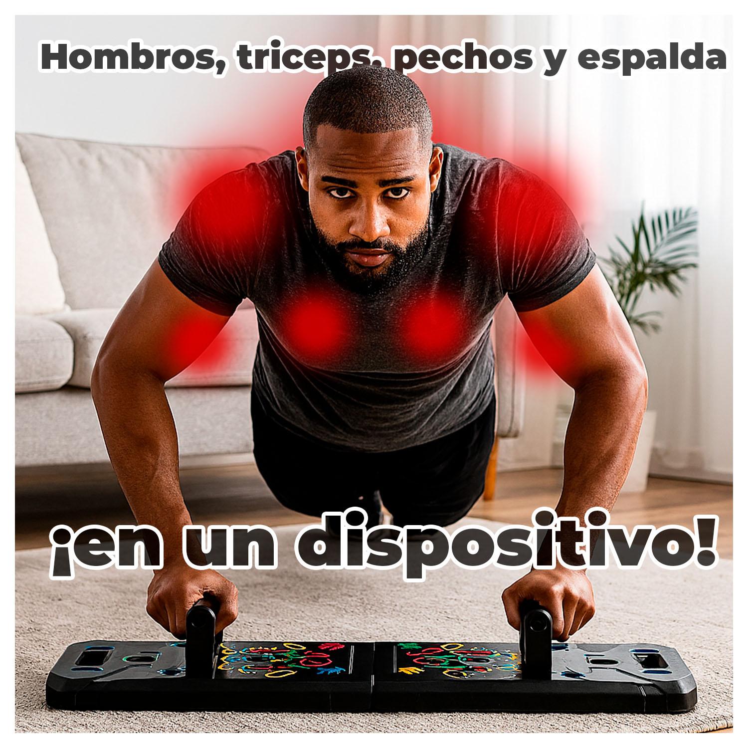 TABLA MULTIFUNCIONAL FLEXIONES 9 EN 1 ENTRENA PECHO Y BRAZOS - 2