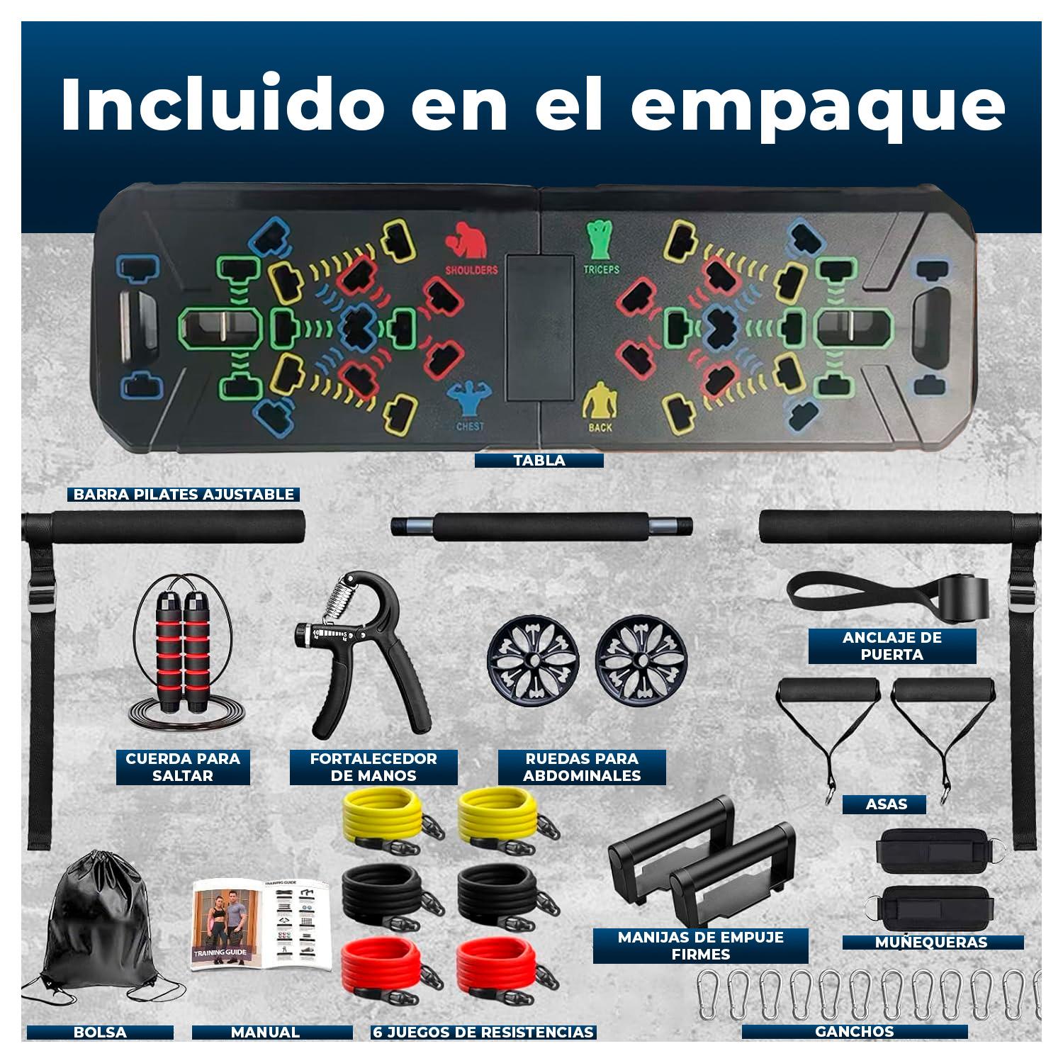 TABLA MULTIFUNCIONAL FLEXIONES 9 EN 1 ENTRENA PECHO Y BRAZOS - 6
