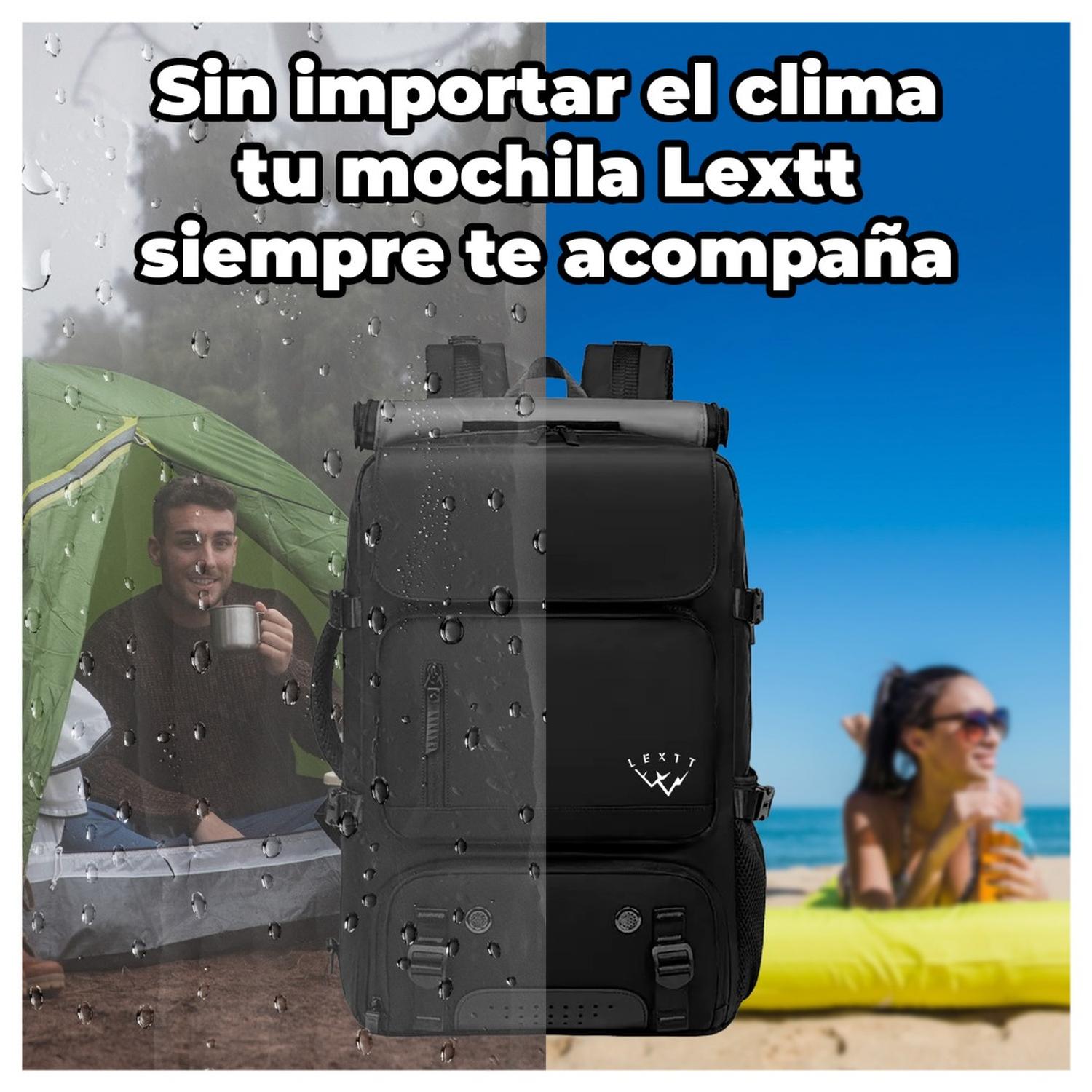 MOCHILA MULTIFUNCIONAL VIAJERA IMPERMEABLE PUERTO USB DISEÑO EXPANDIBLE - 3