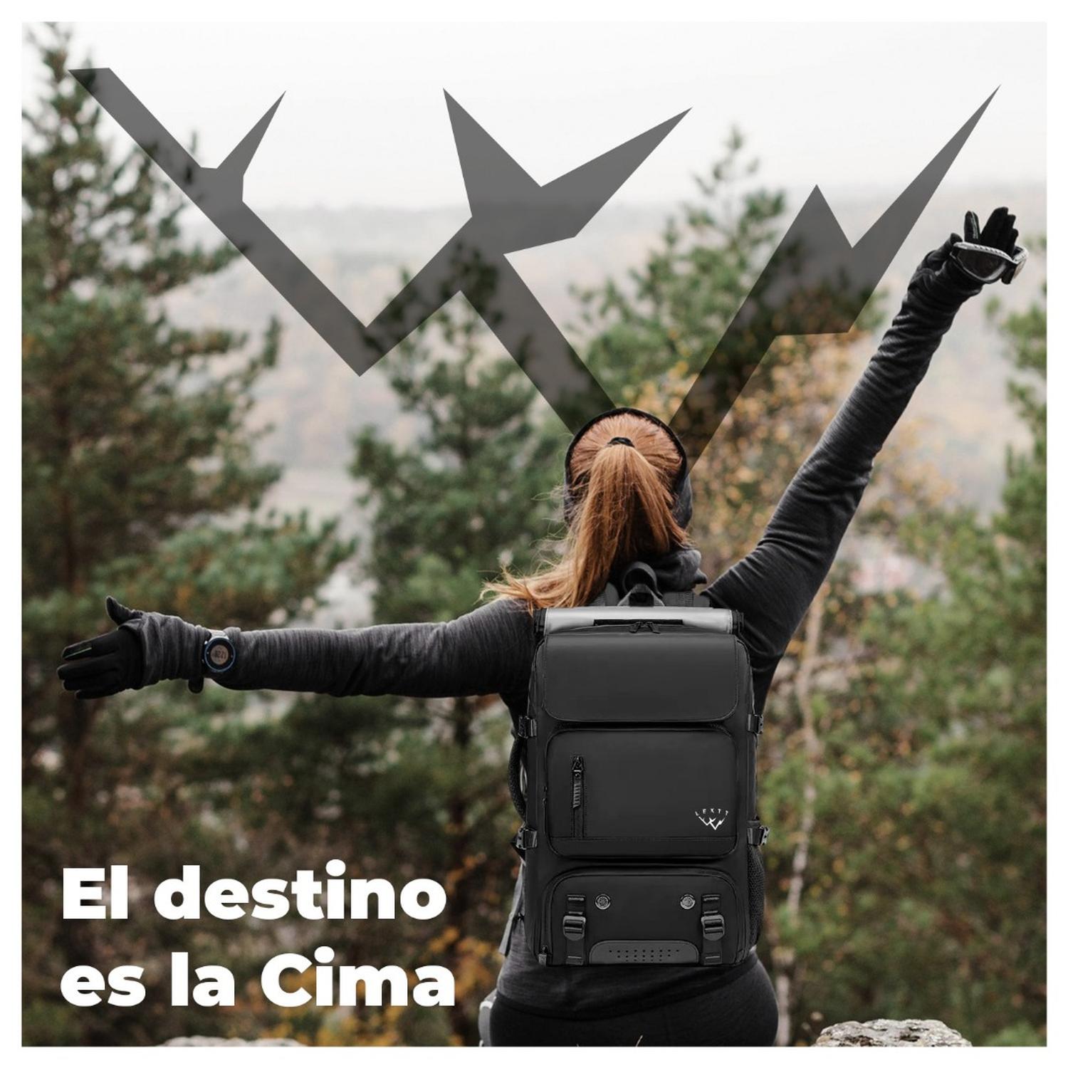 MOCHILA MULTIFUNCIONAL VIAJERA IMPERMEABLE PUERTO USB DISEÑO EXPANDIBLE - 5