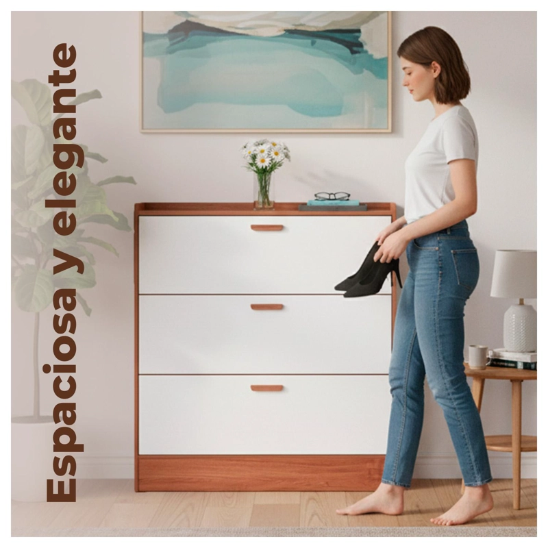 ZAPATERO MUEBLE ORGANIZADOR 3 NIVELES XXL PARA 25 PARES - 3
