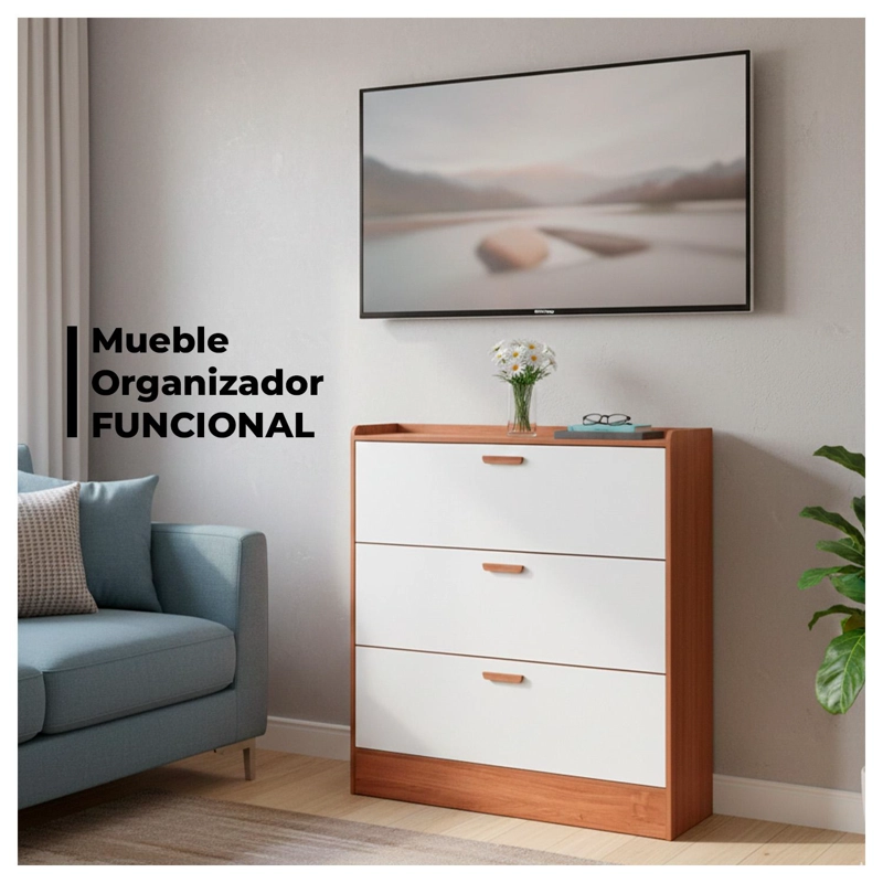 ZAPATERO MUEBLE ORGANIZADOR 3 NIVELES XXL PARA 25 PARES - 4