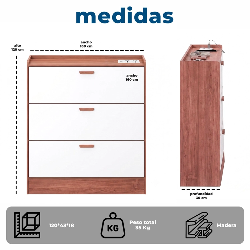 ZAPATERO MUEBLE ORGANIZADOR 3 NIVELES XXL PARA 25 PARES - 8
