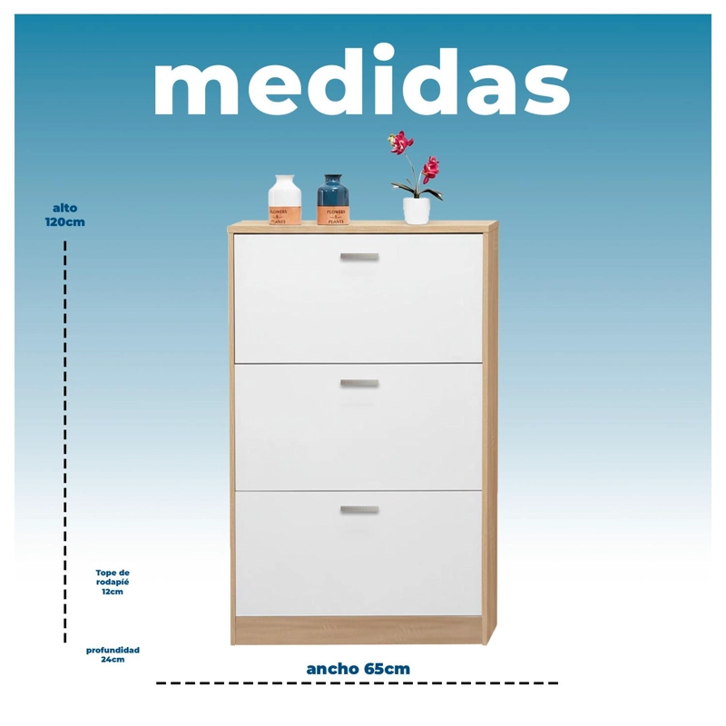 ZAPATERO MUEBLE ORGANIZADOR 3 NIVELES COMPACTA PARA 18 PARES - 6