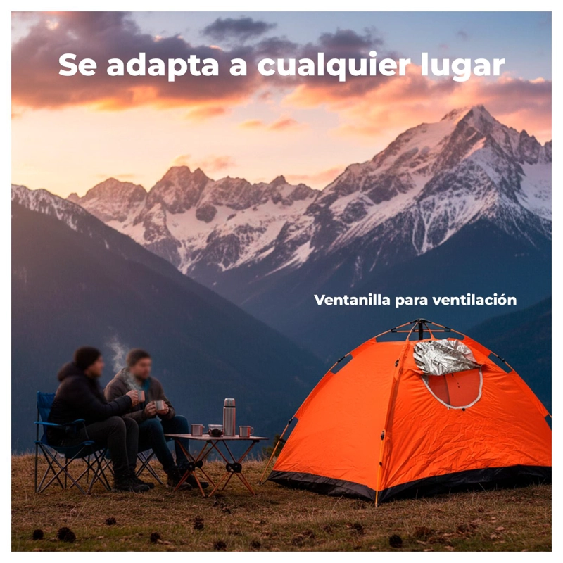 CARPA CAMPING 4 PERSONAS IMPERMEABLE UV Y FACIL ARMADO - 3