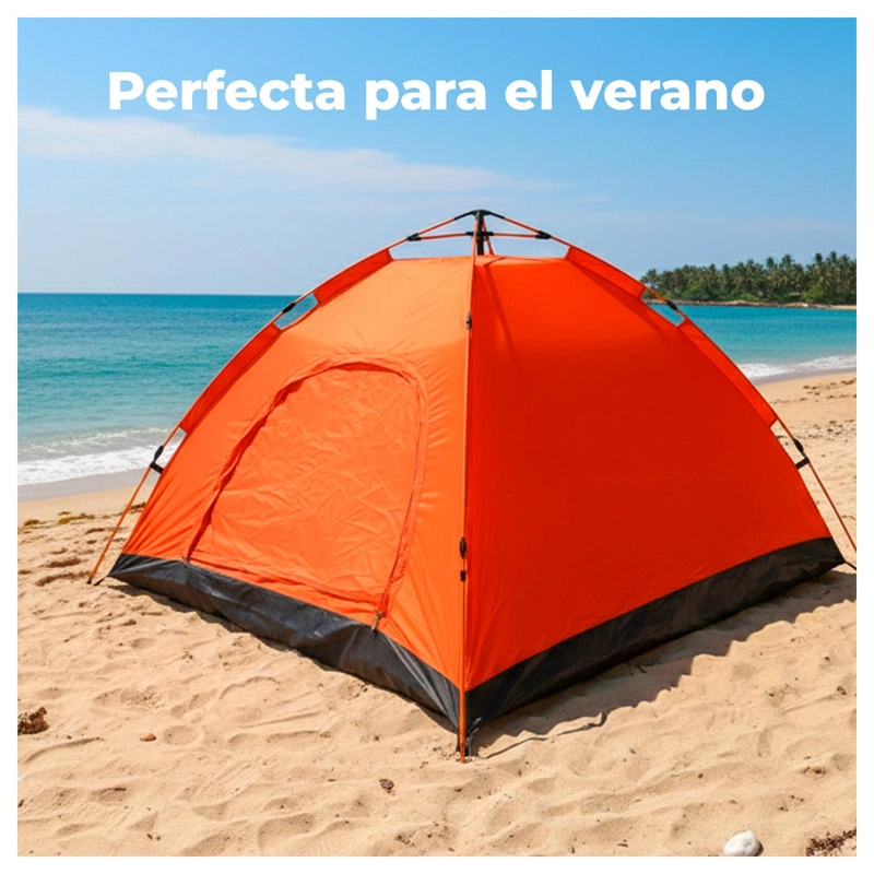 CARPA CAMPING 4 PERSONAS IMPERMEABLE UV Y FACIL ARMADO - 4