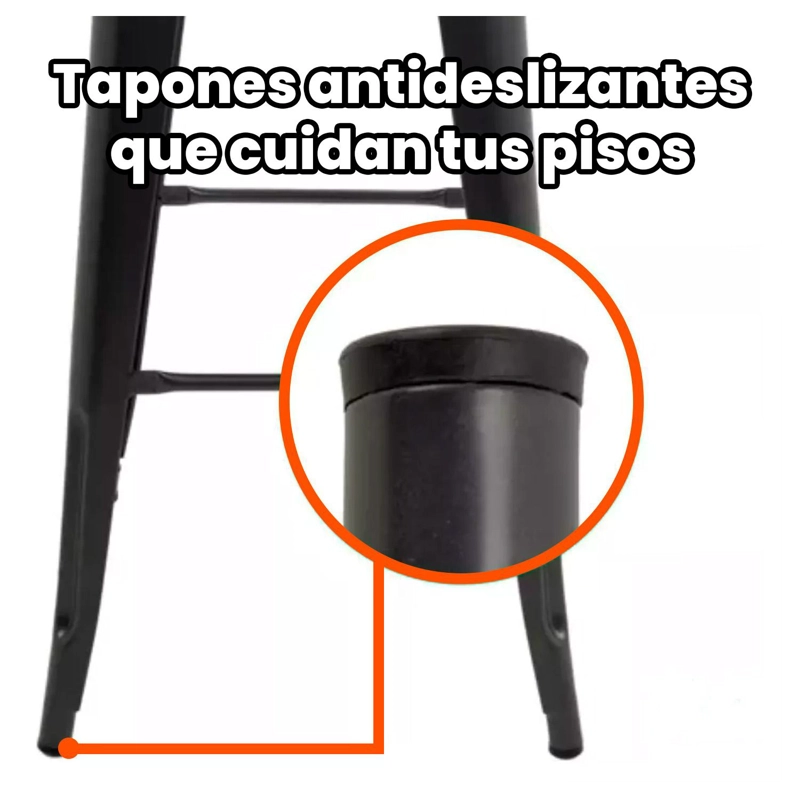 PACK 5 TABURETE EN ACERO IDEAL PARA BARES COCINA Y RESTAURANTE - 3