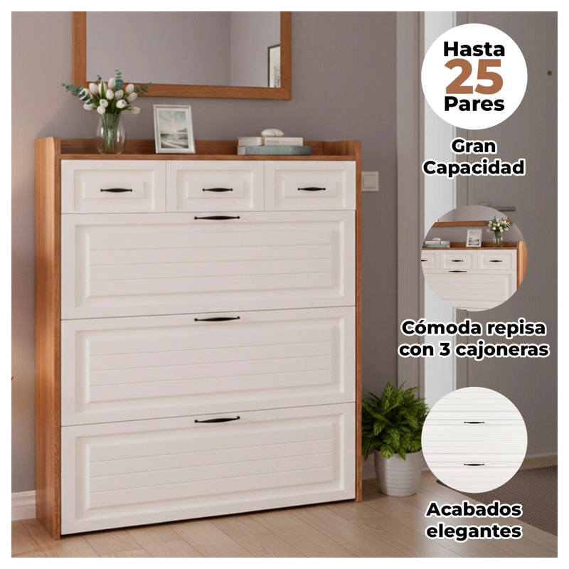 MUEBLE ZAPATERO ORGANIZADOR DE ALTA CALIDAD XXL PARA 25 PARES - 2