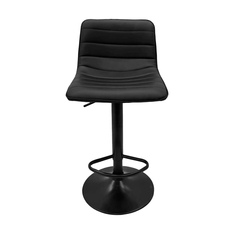SILLA PISO BAR AJUSTABLE NEGRA ERGONOMICA GIRATORIA COCINA ISLA 150KG - 1