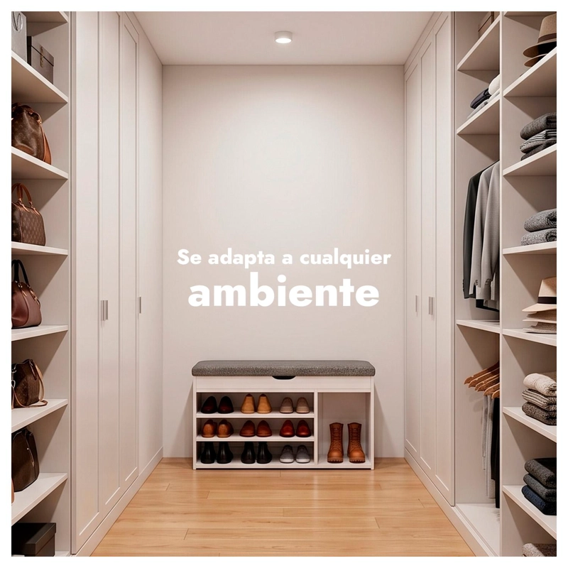 ZAPATERO MUEBLE ORGANIZADOR CON ASIENTO BANCA Y CAJON 90CM - 5